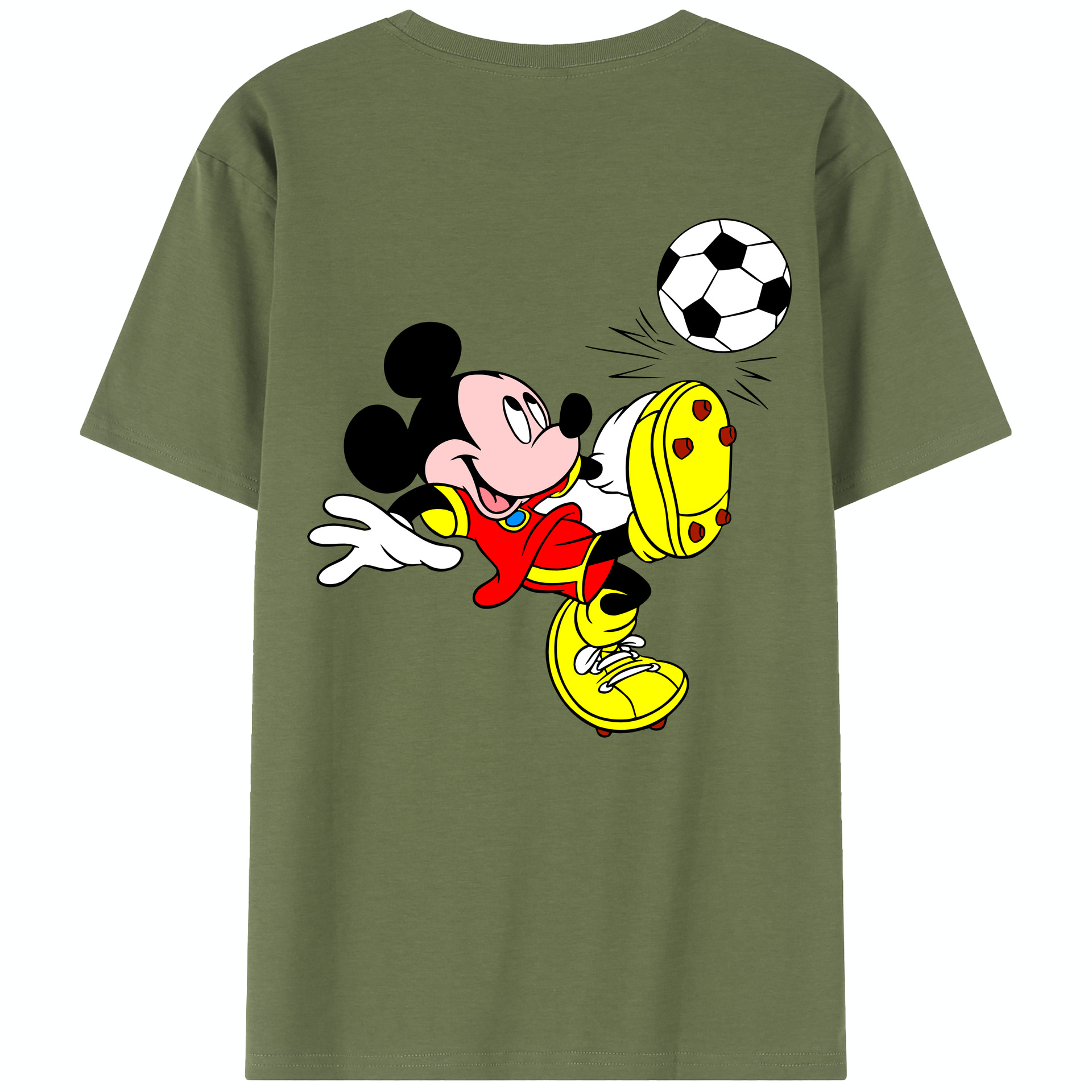 （画像用） ミッキーマウス Mickey Mouse 綿100％半袖Tシャツ（背面プリント）